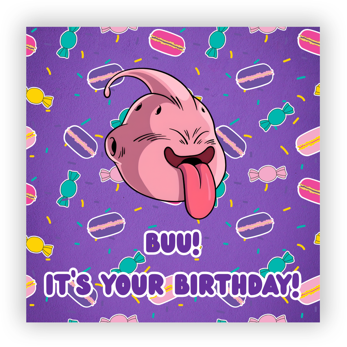 Personalised Majin Buu Birthday Card