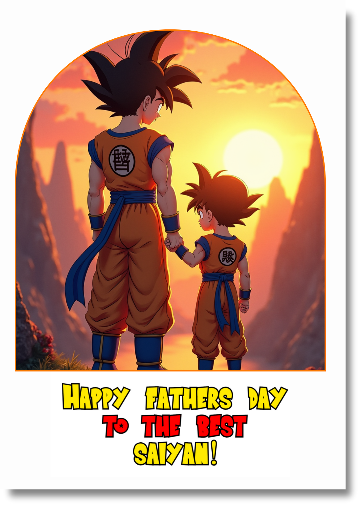 Goku & Gohan Father’s Day Card