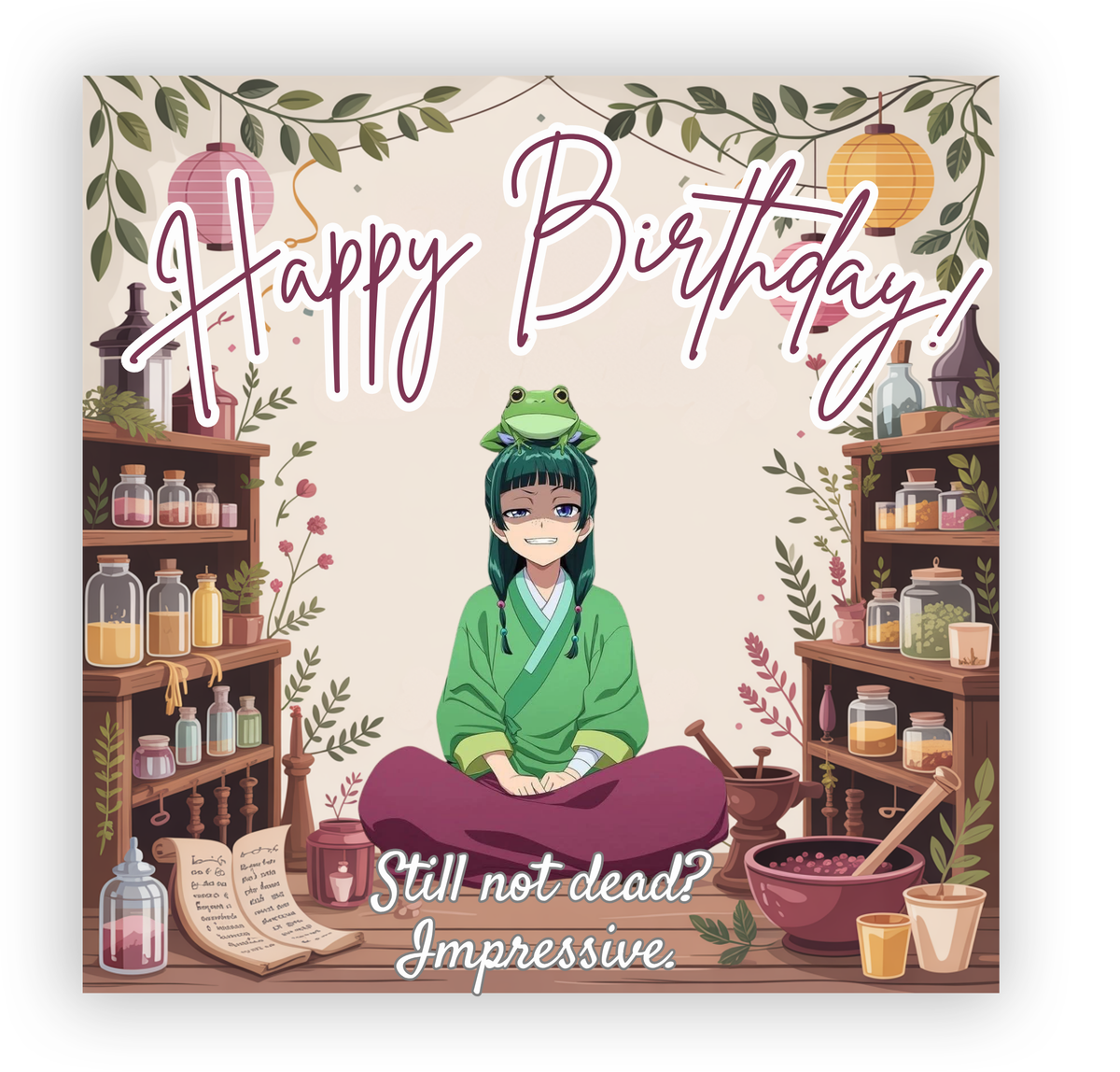 Personalised Apothecary Birthday Card