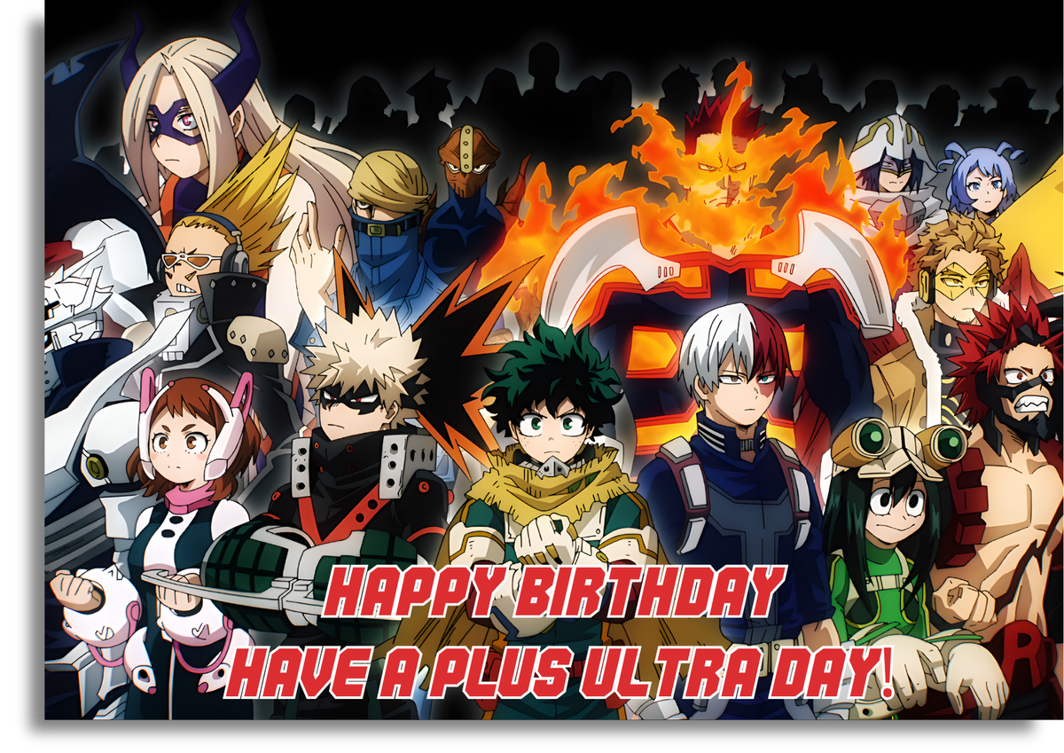 Personalised My Hero Academia Birthday Card