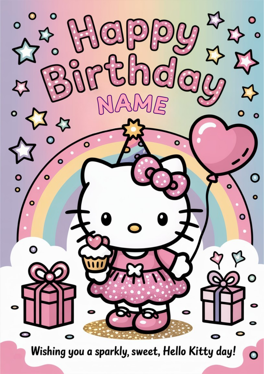 Hello Kitty Birthday Card