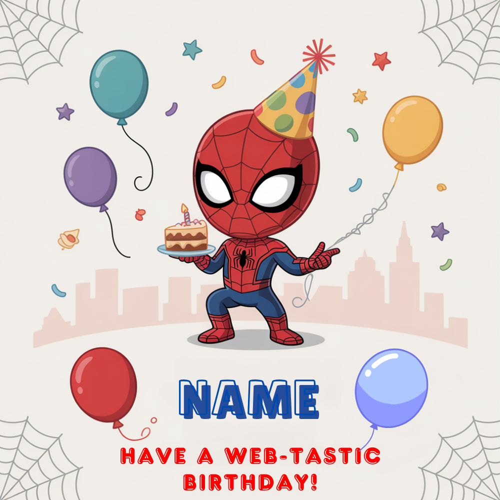 Spidey Birthday Card