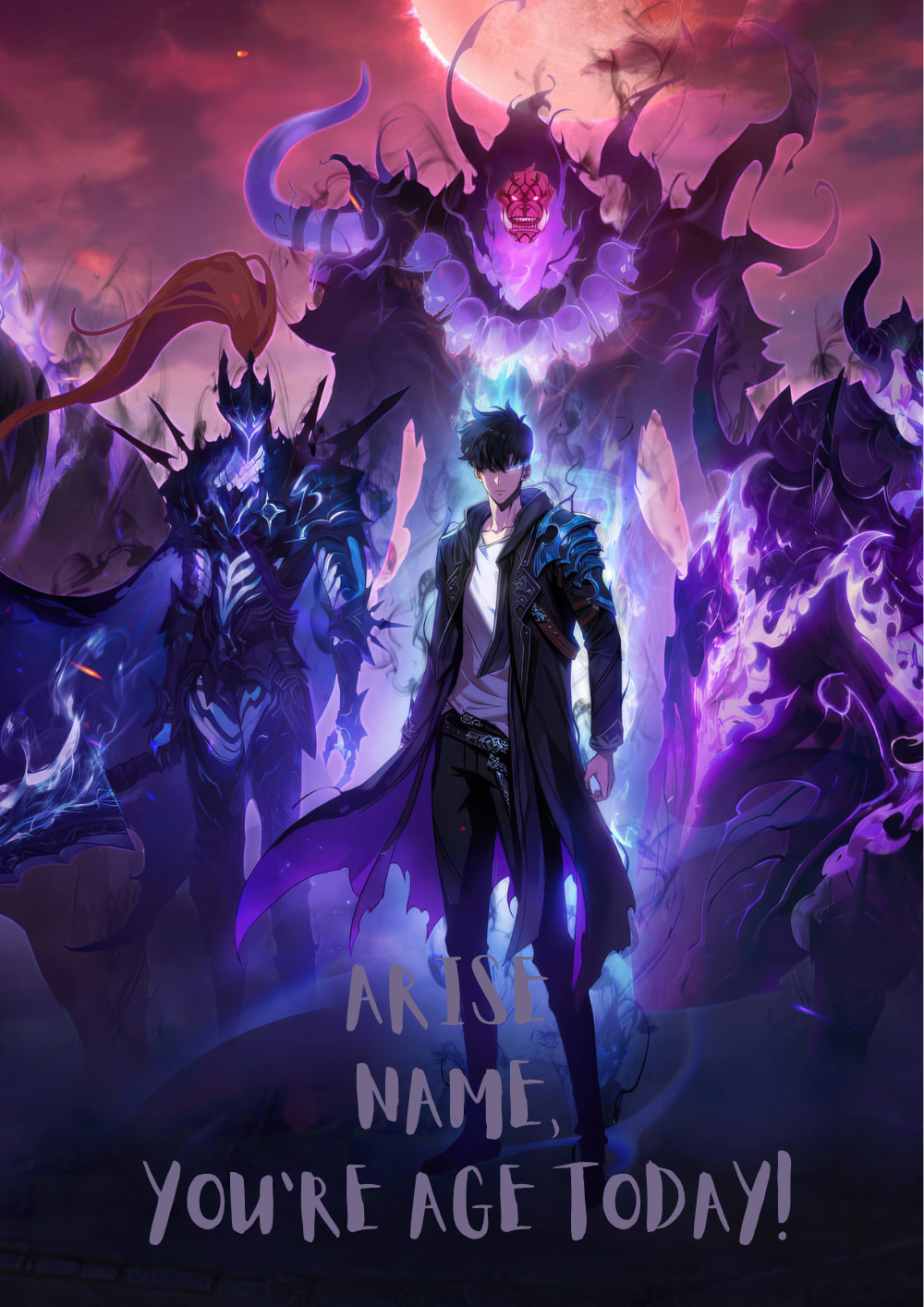 Solo Leveling Shadow Monarch Birthday Card