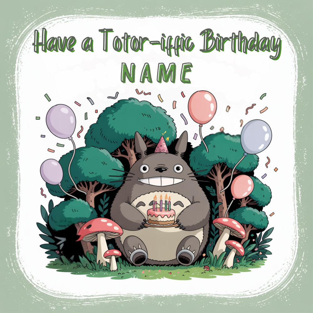 Totoro Birthday Card