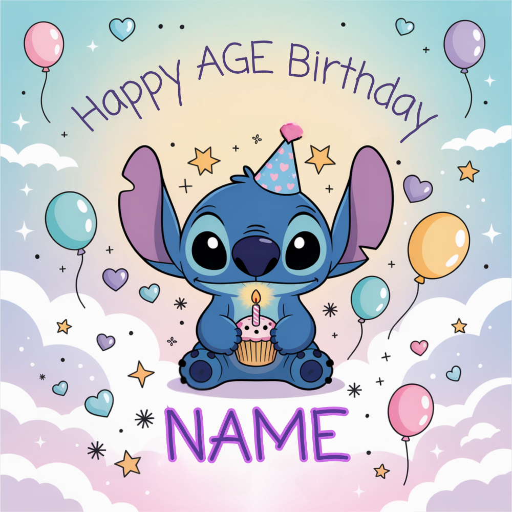 Lilo & Stitch Birthday Card