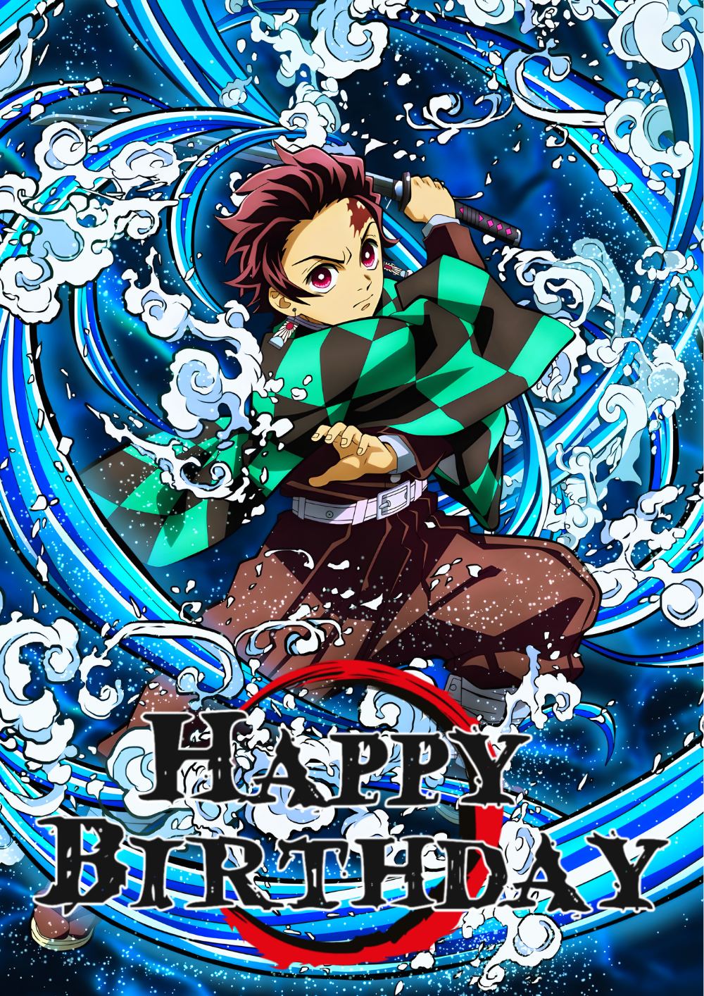 Demon Slayer Tanjiro Birthday Card