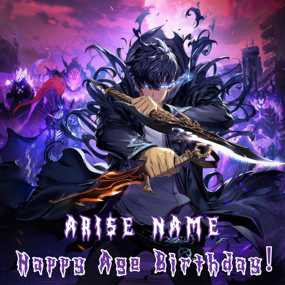 Solo Leveling 'Arise' Birthday Card