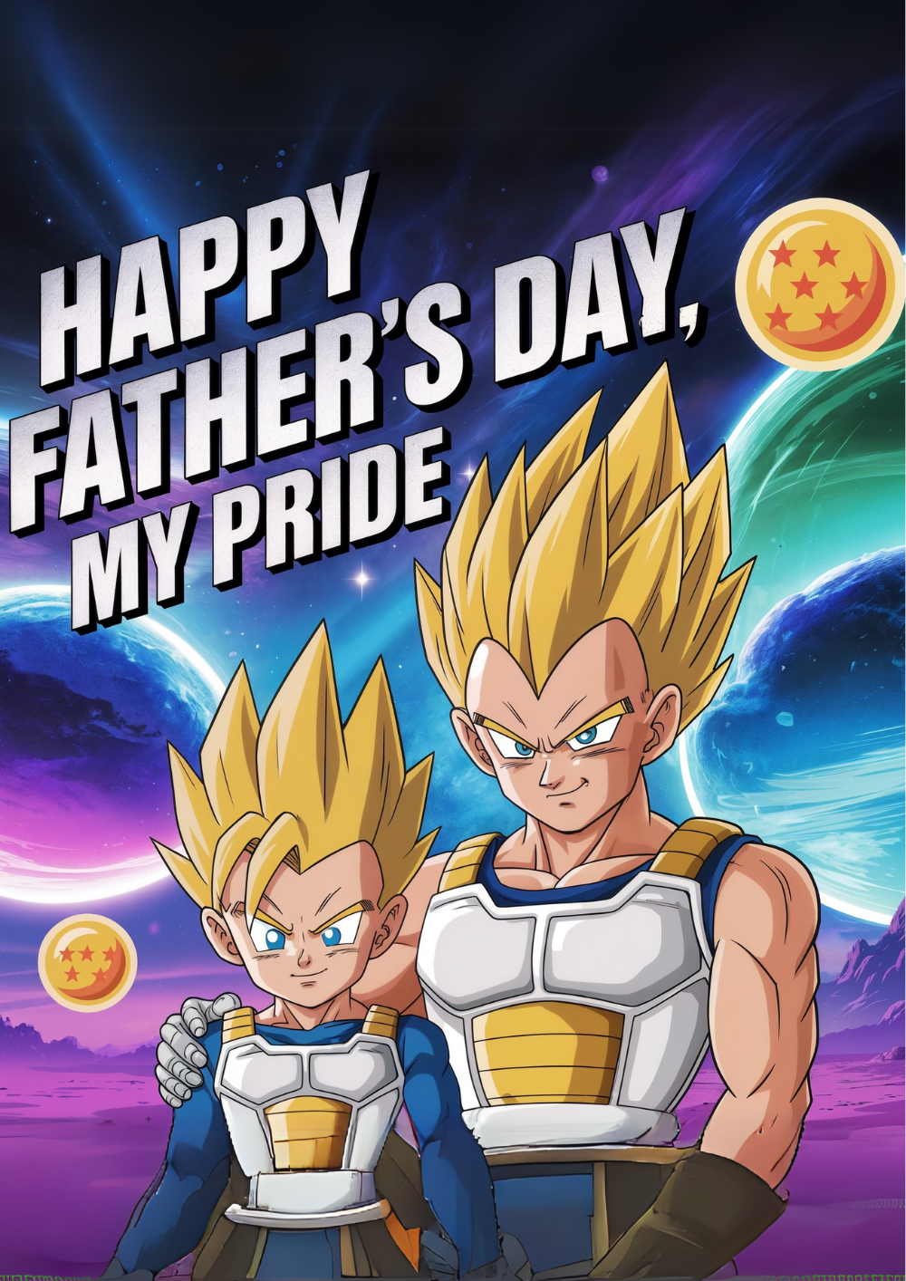 Vegeta & Trunks Father's Day Card