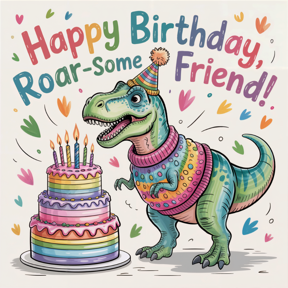 Roar-Some Dinosaur Birthday Card