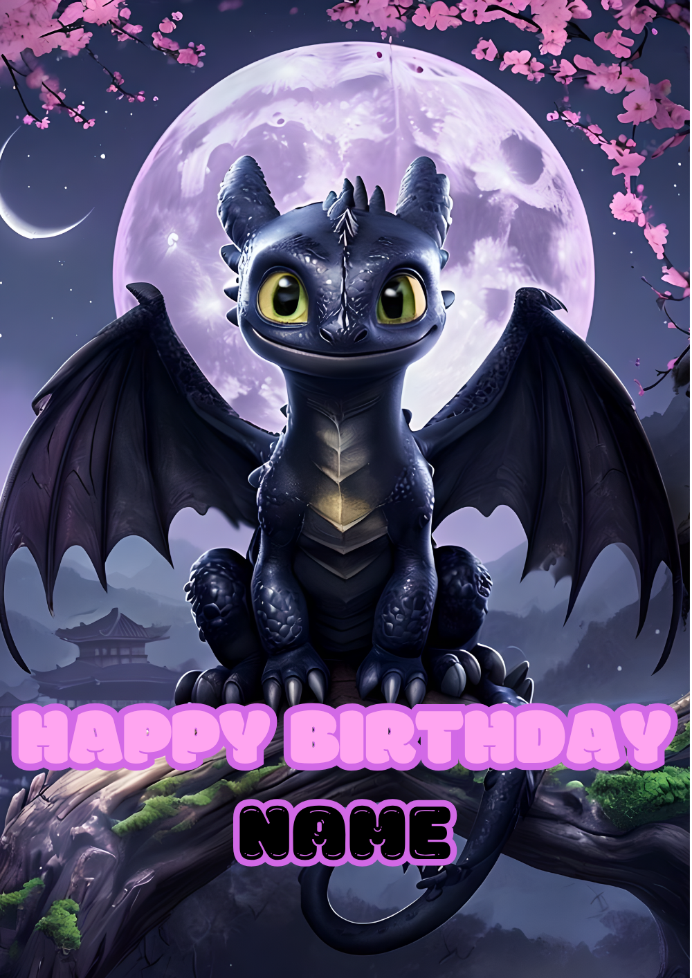 Toothless Birthday Card