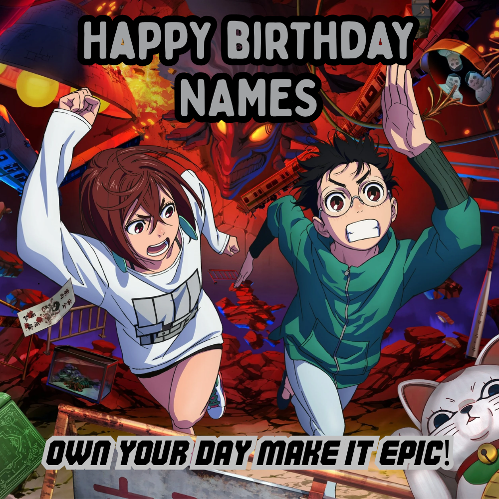 Dandadan Momo & Okarun Birthday Card