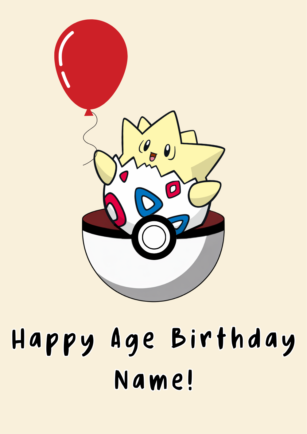 Togepi Birthday Card