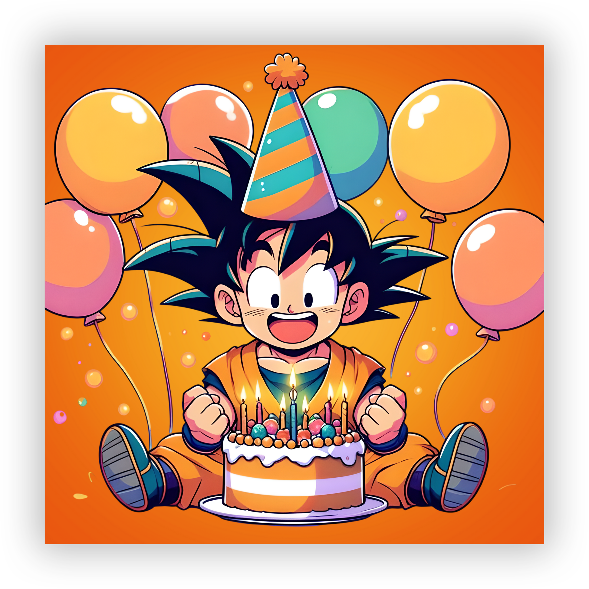 Dragon Ball Z - Goku Kawaii Birthday Card