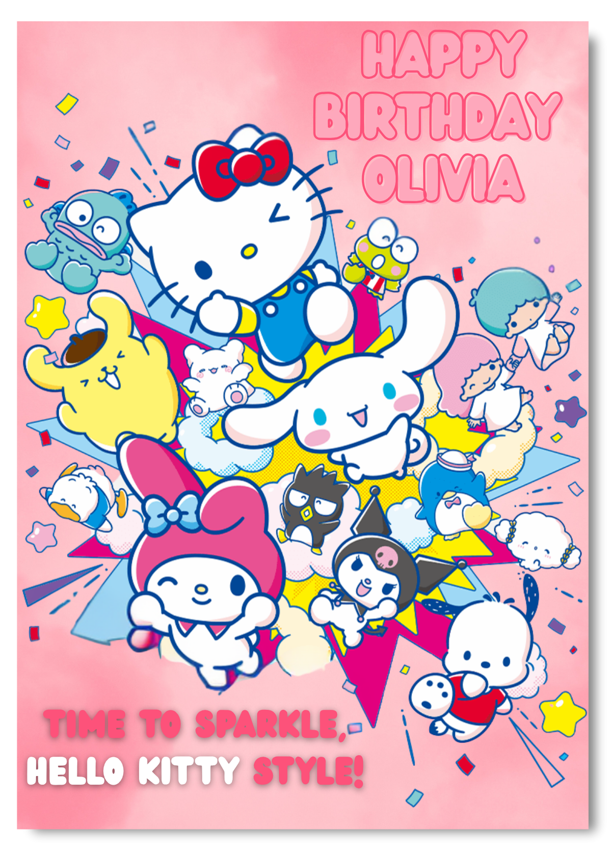 Personalised Hello Kitty Birthday Card