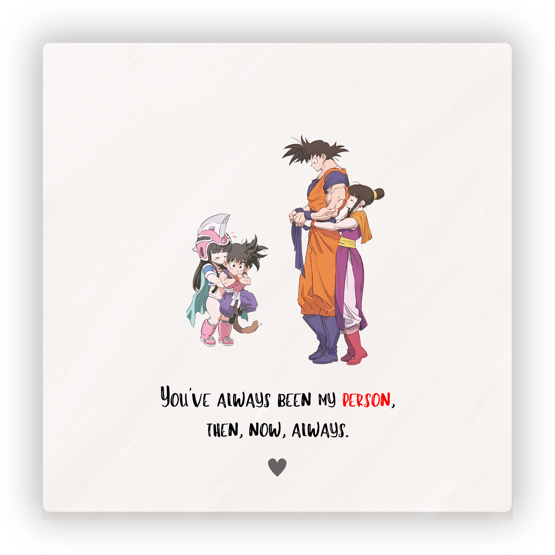 Personalised Goku & Chi-Chi Card