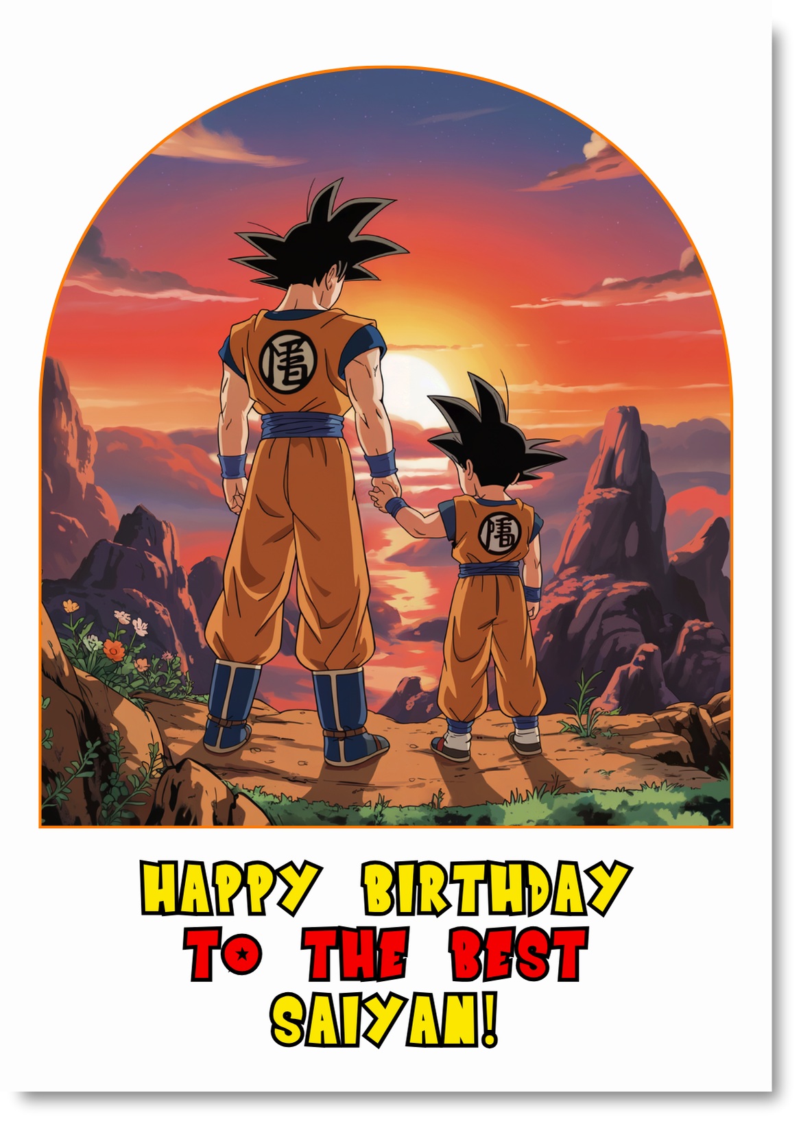 Dragon Ball Z - Goku & Gohan Birthday Card