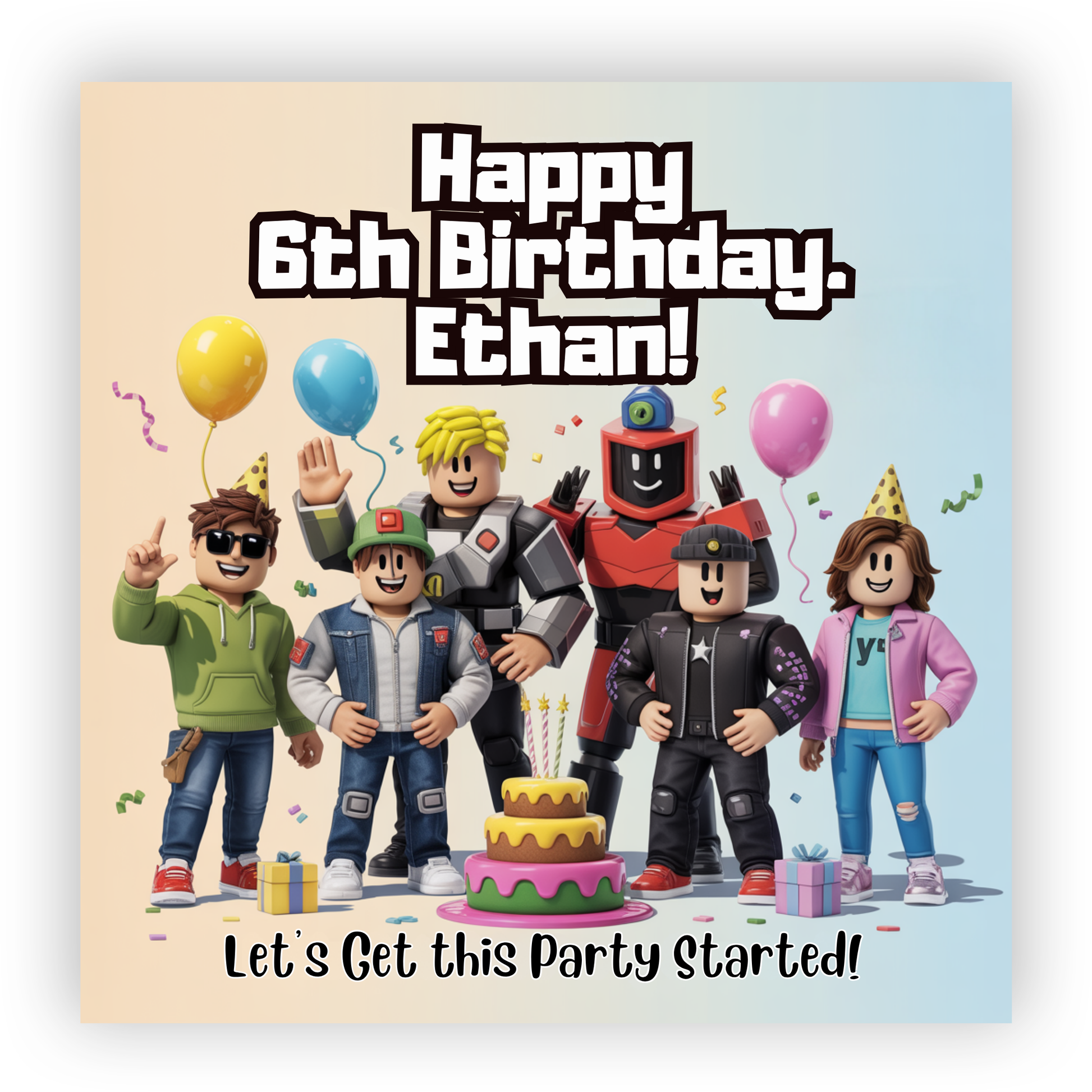 Personalised Roblox Cards