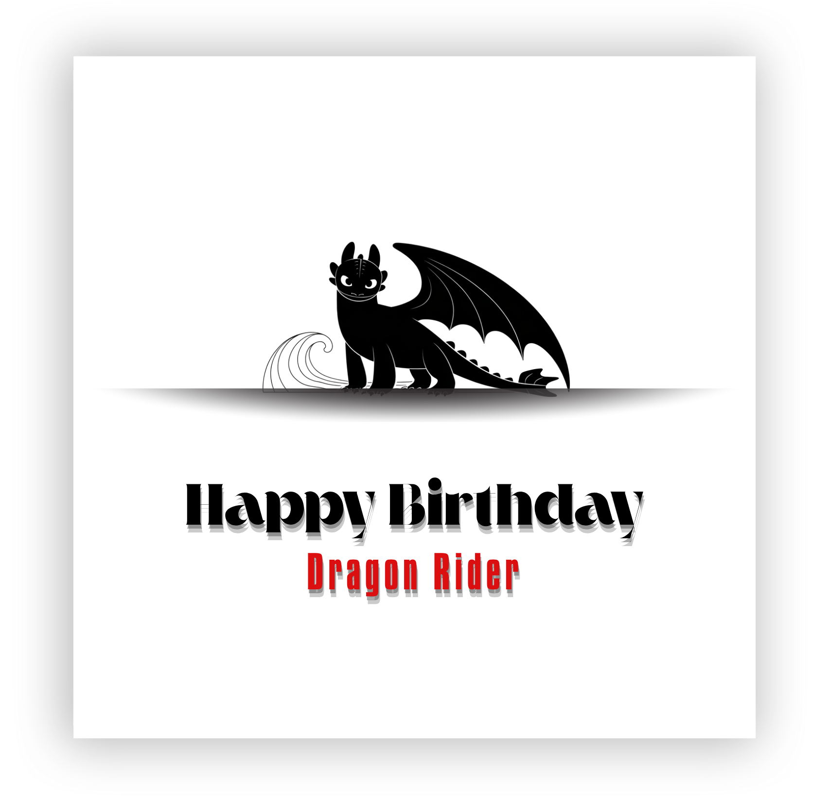 Personalised Toothless Birthday Card