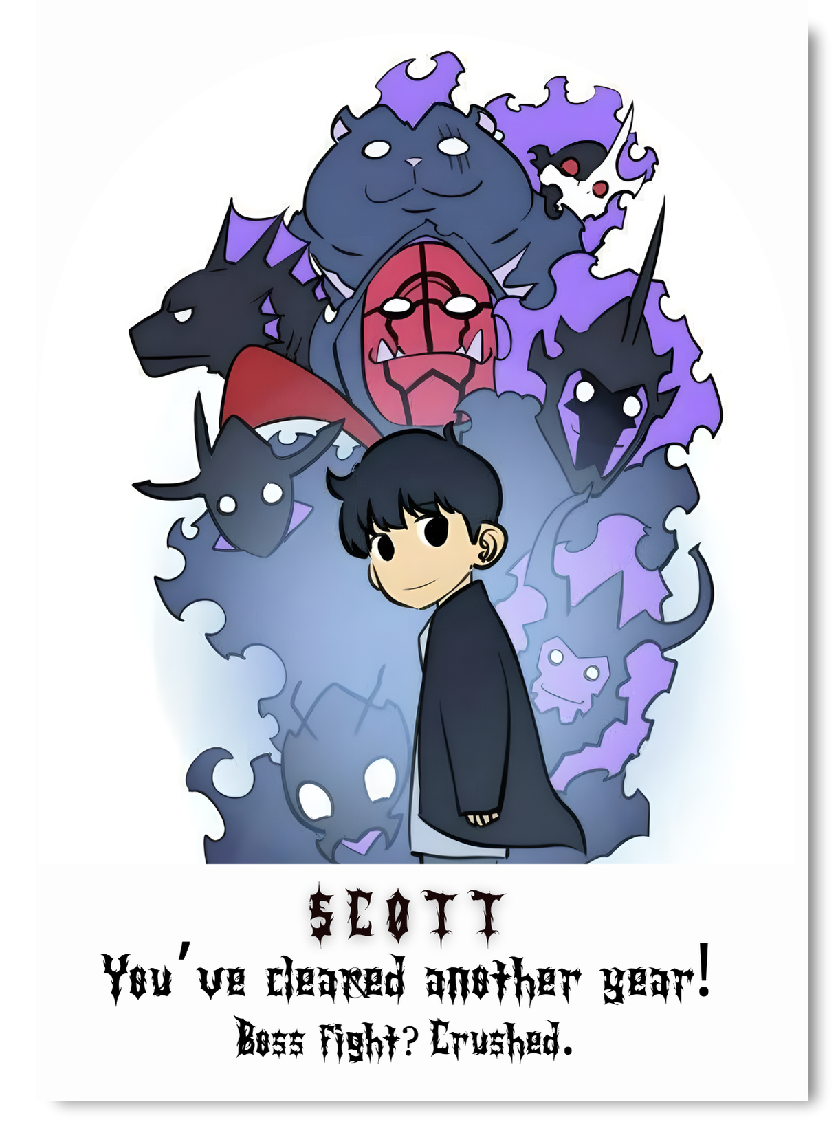 Personalised Solo Leveling Birthday Card