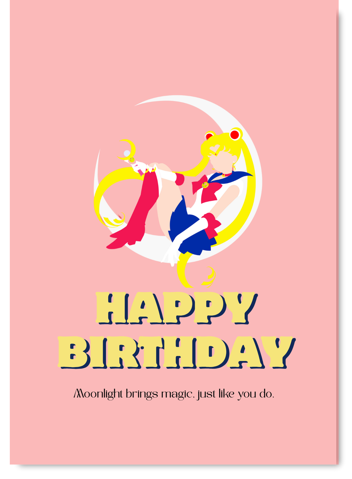 Personalised Sailor Moon Birthday Card