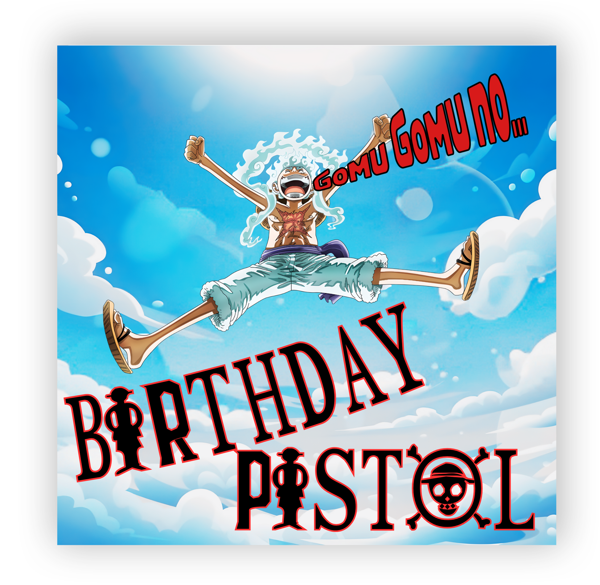 Personalised Luffy Birthday Card