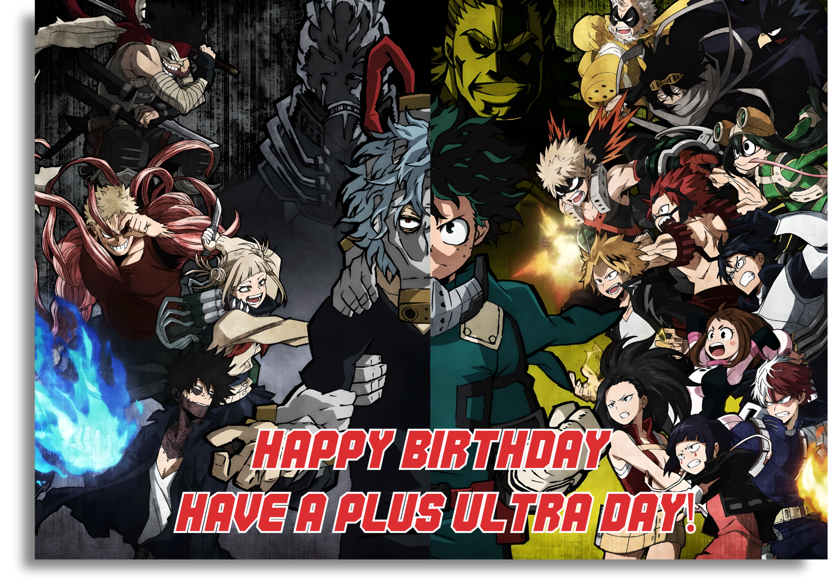 Personalised My Hero Academia Birthday Card