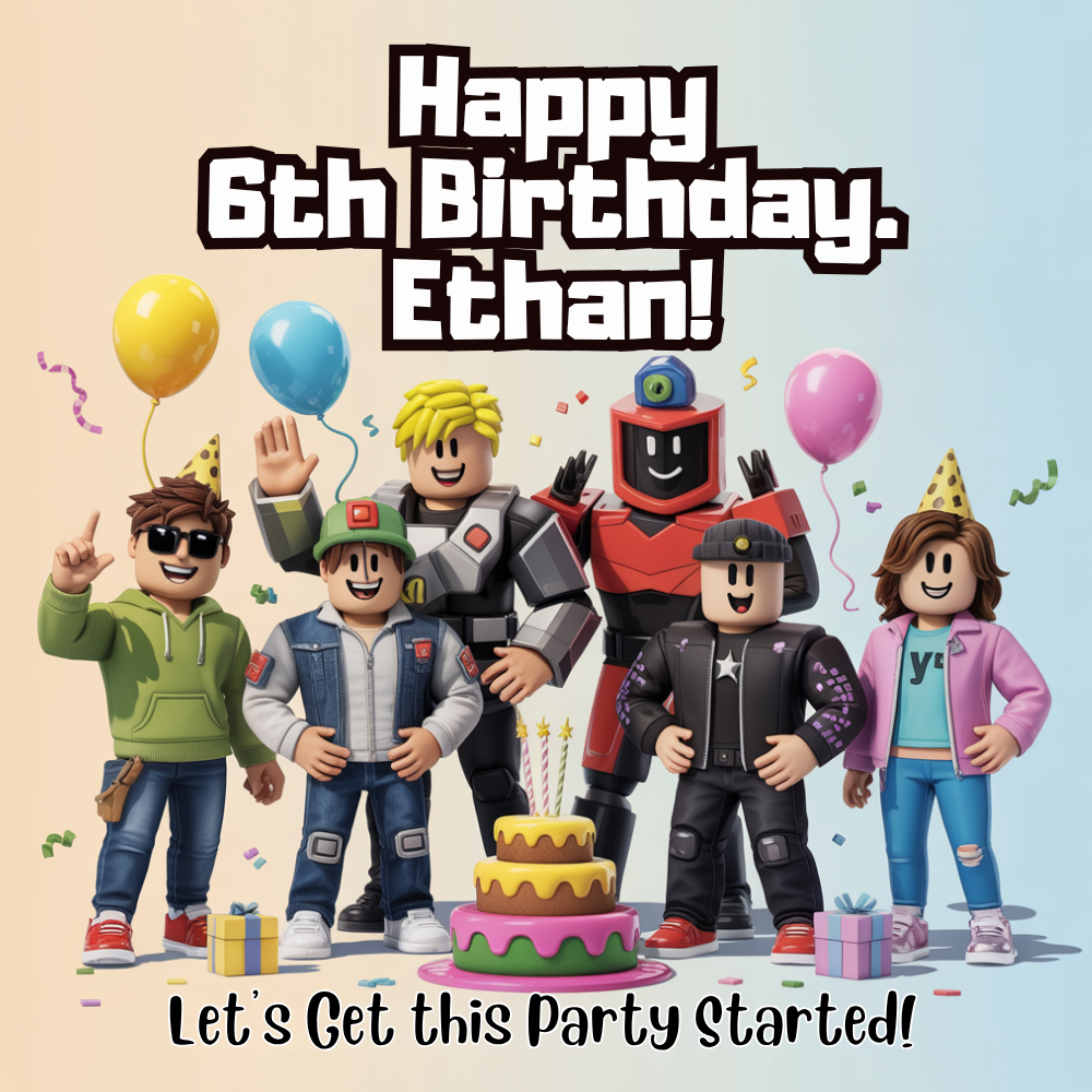 Roblox Birthday Card