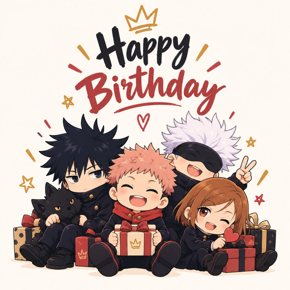 Jujutsu Kaisen Chibi Squad Birthday Card