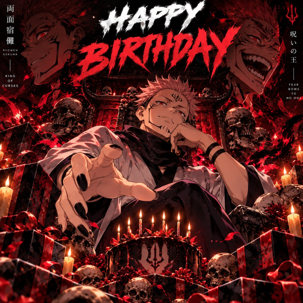 Jujutsu Kaisen Sukuna Birthday Card