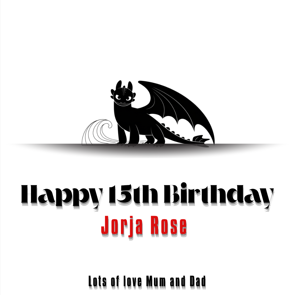 Personalised Dragon Rider Birthday Card