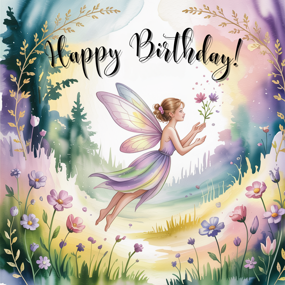 Personalised Fairy Birthday Card